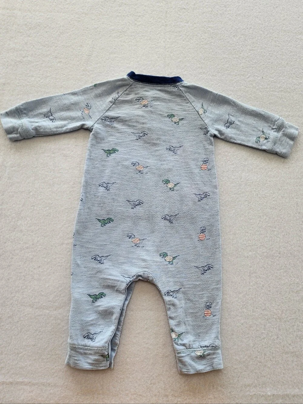 Baby GAP 3-6M Bundle Dinosaur Romper & Blue Footed Sleeper Set